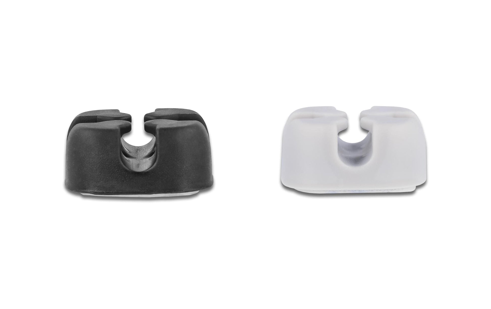 DeLOCK Kabelhalter, selbstklebend, Ø bis 5 mm, 4er-Pack – Schwarz/Grau