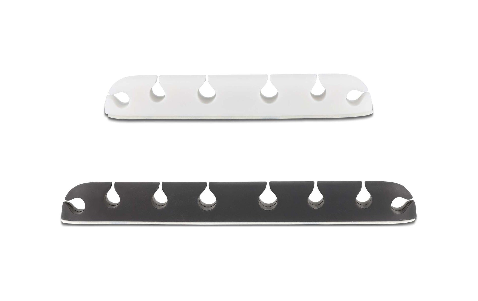 DeLOCK Kabelhalter, selbstklebend, Ø bis 5 mm, 4er-Pack, schwarz/weiss