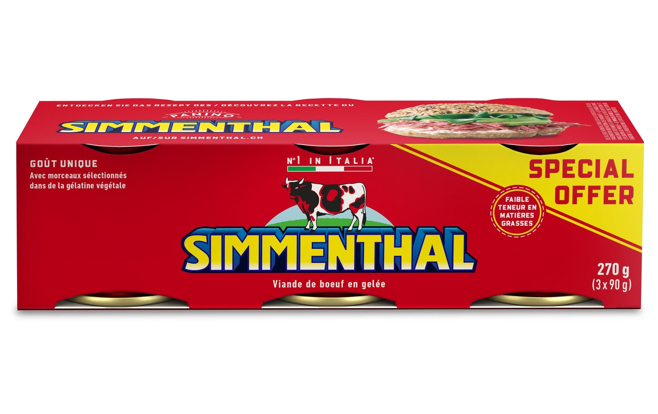 Simmenthal Rindfleisch in Gelee – 3×90 g