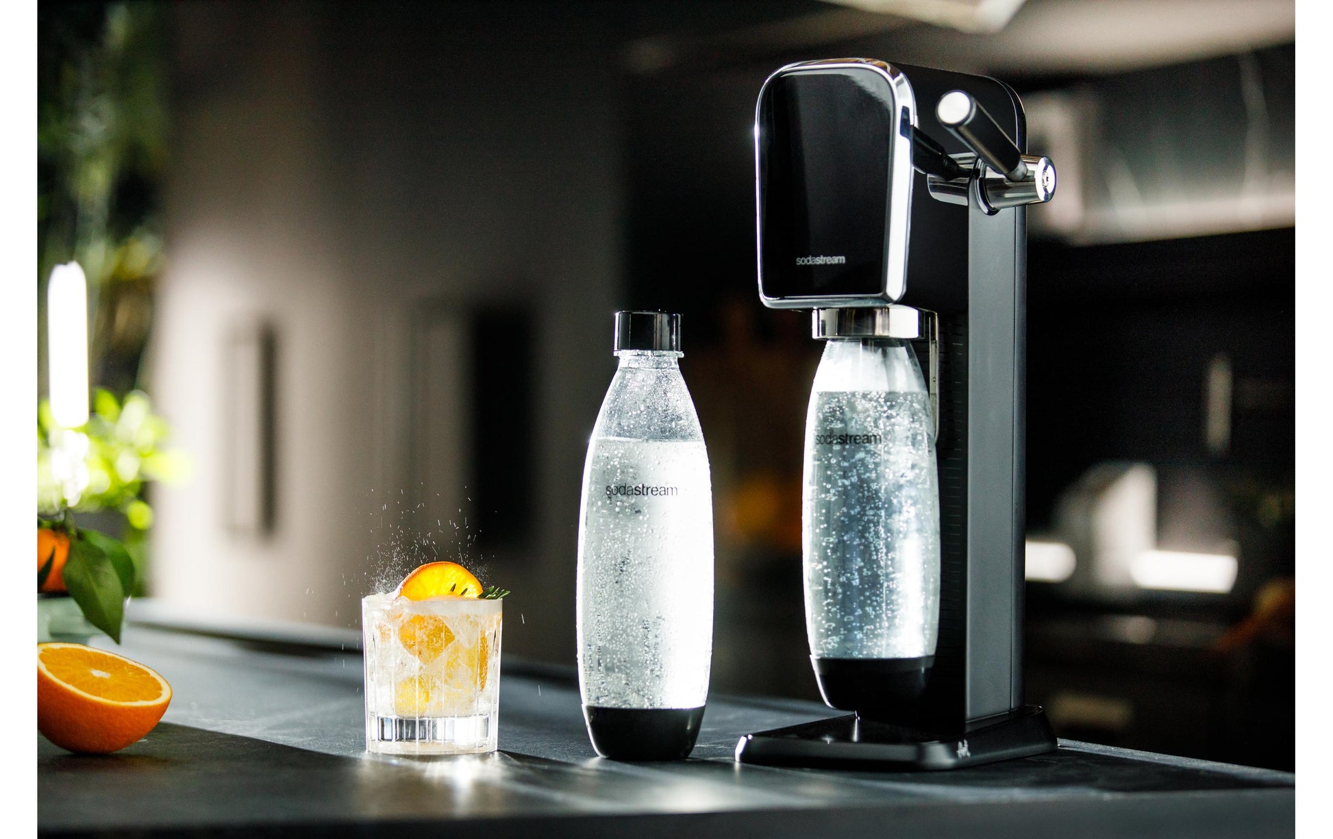 SodaStream Wassersprudler, 1 Flasche, Quick Connect 60 l, Schwarz
