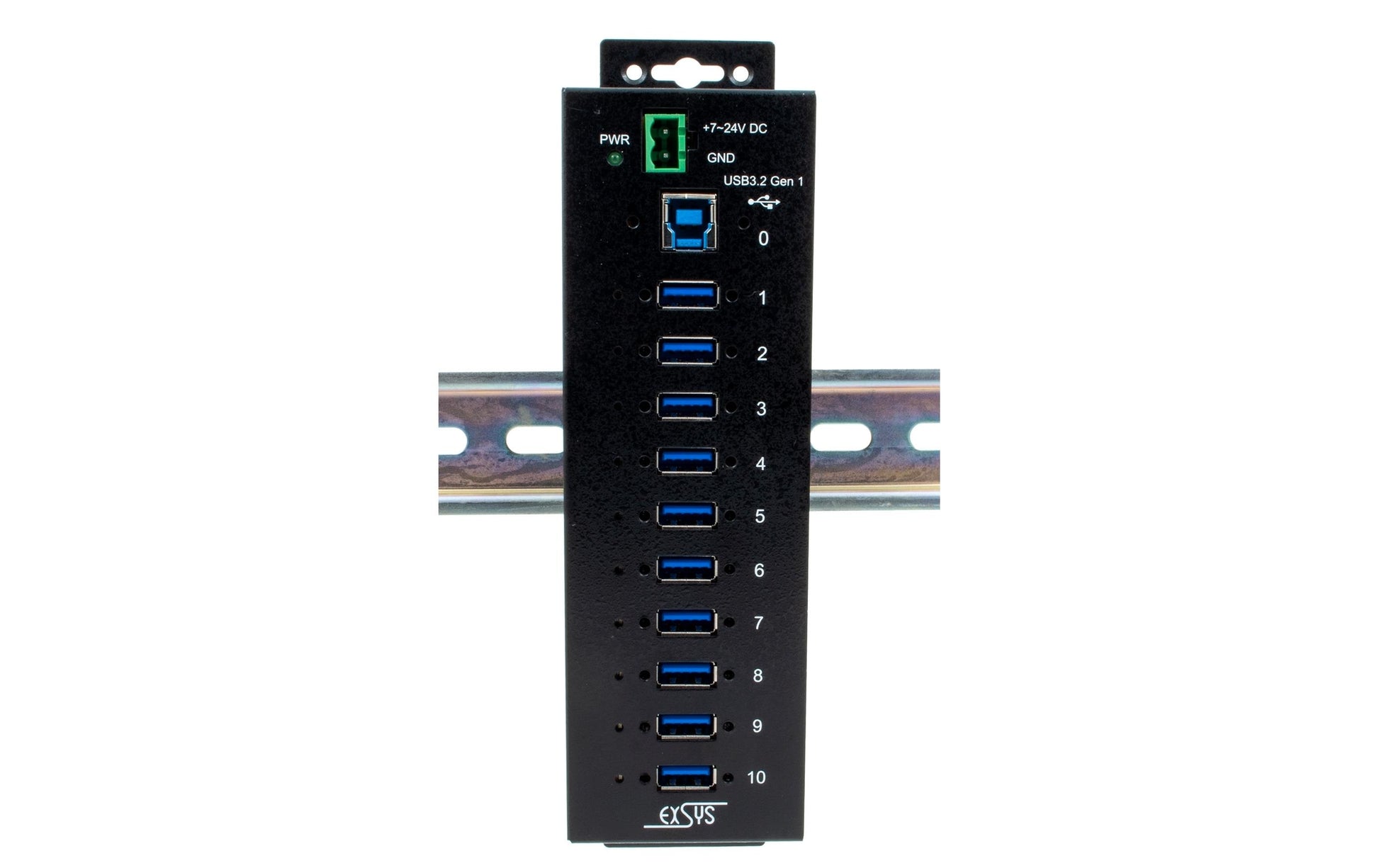 EXSYS EX-1510HMVS USB-Hub – USB 3.2 Gen1, 10× USB-A