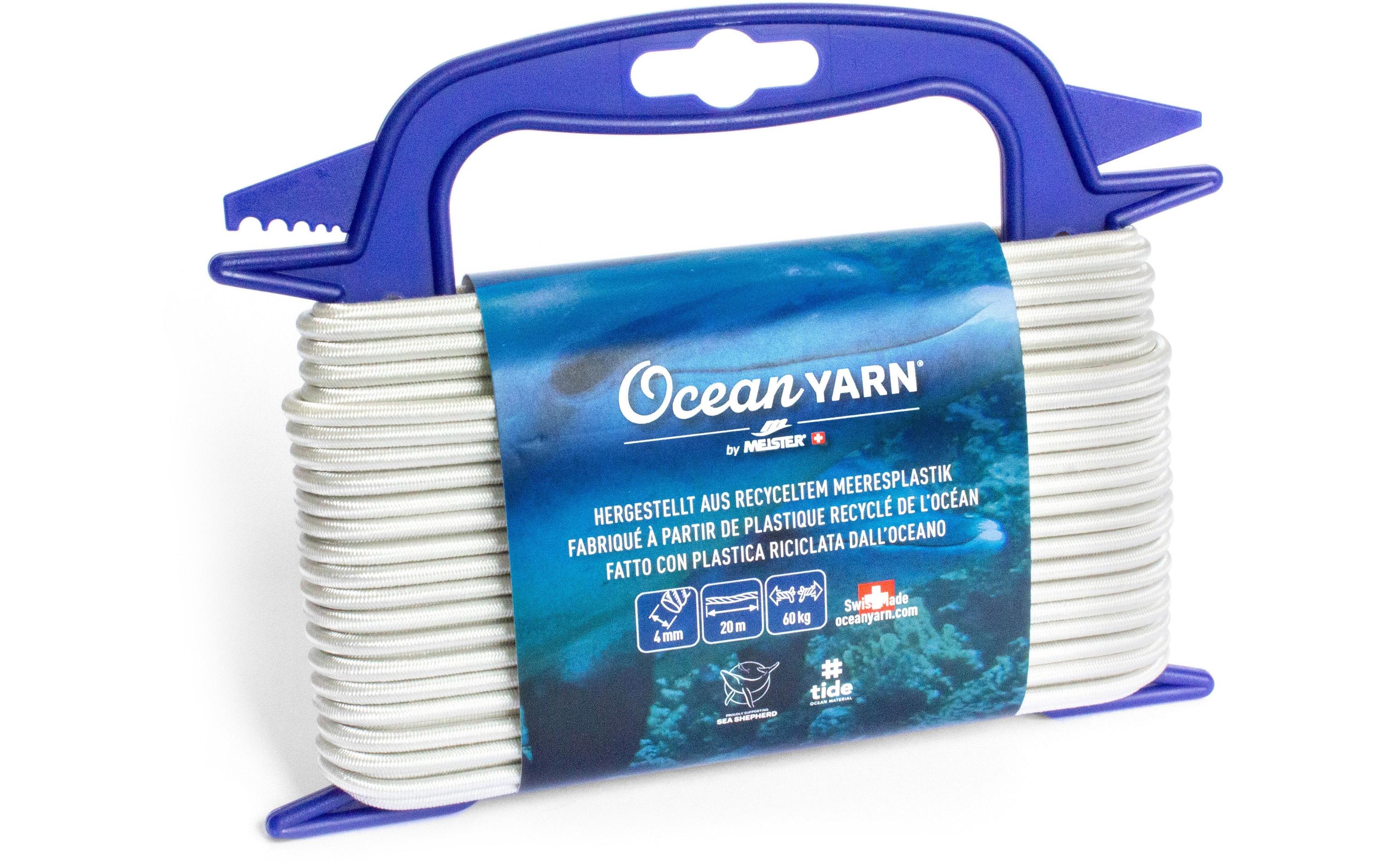 Meister OceanYarn – Kordel Kunststoff, weiss Ø 4 mm × 20 m, elastisch, 60 kg