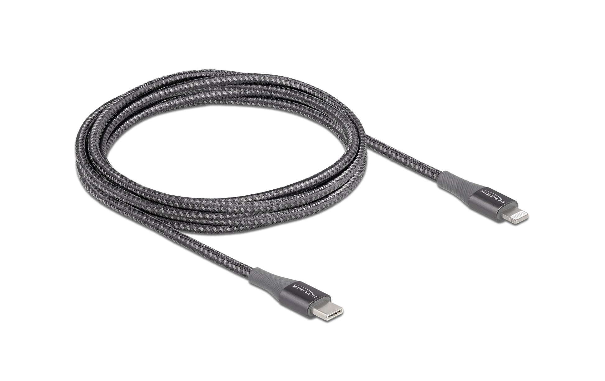 DeLOCK Daten- & Ladekabel – USB-C auf Lightning 2 m, MFi zertifiziert, geflochten – für iPhone/iPad