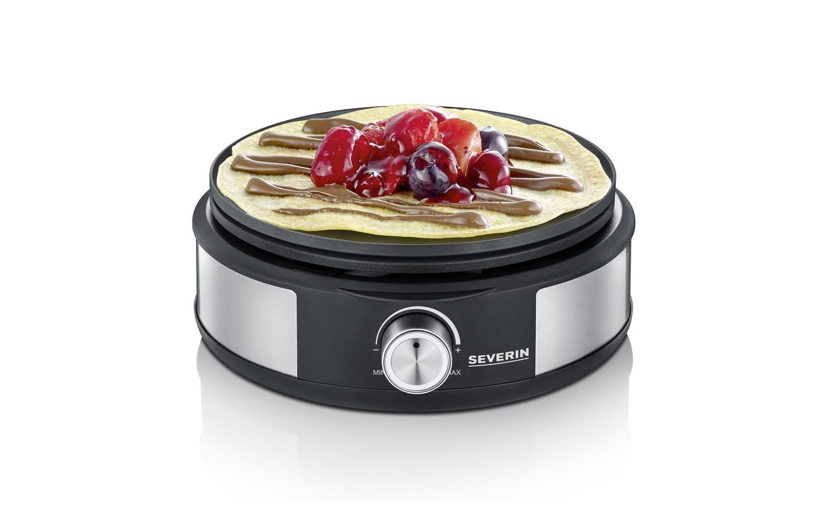Severin Fondue-Set 2471000 – Edelstahl, 8 Personen, elektrisch – schwarz/Edelstahl