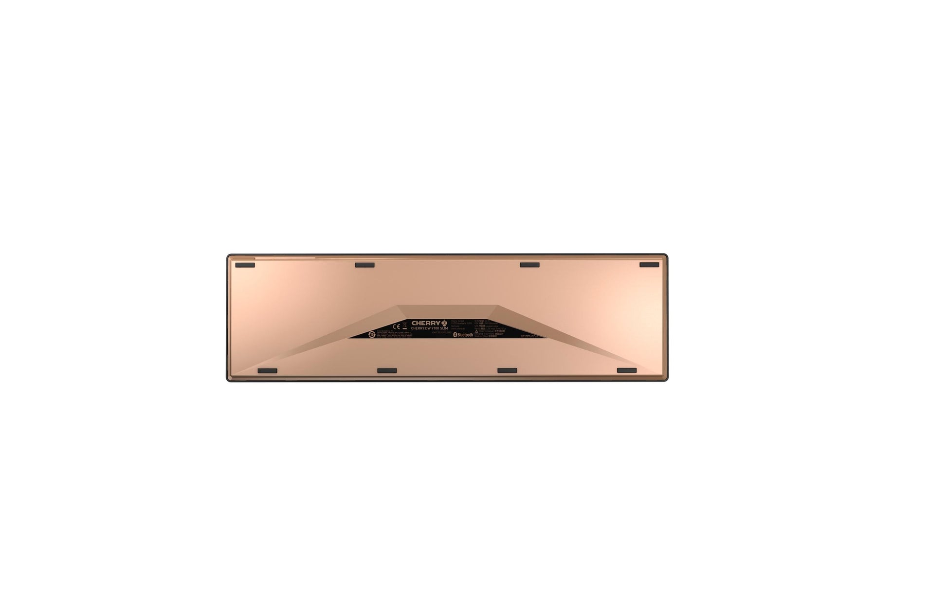 CHERRY Desktop DW 9100 SLIM – Tastatur, kabellos (Bluetooth), CH-Layout (DE-CH), aufladbar, Schwarz/Kupfer