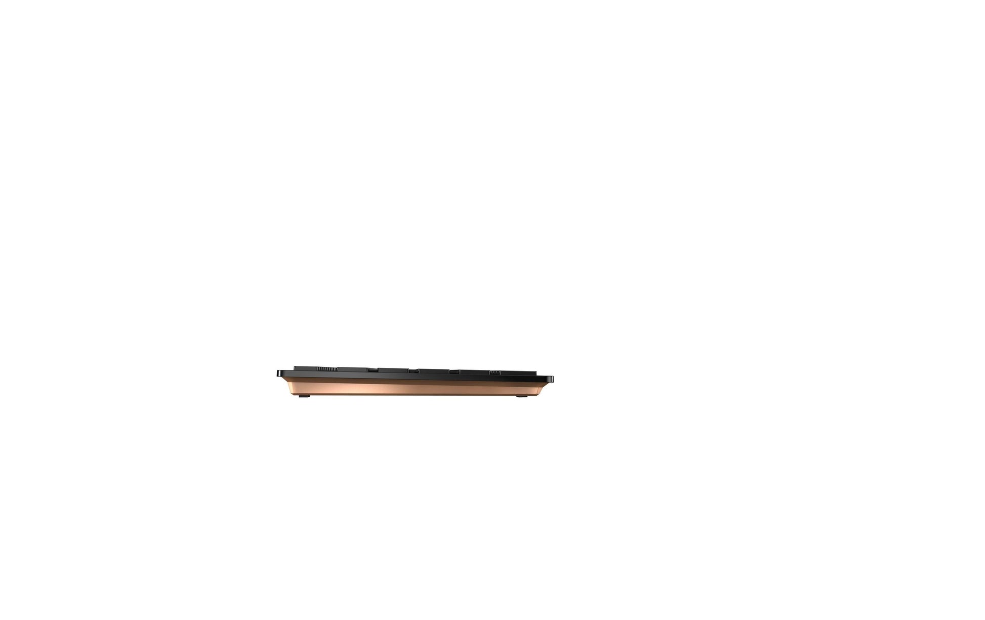 CHERRY Desktop DW 9100 SLIM – Tastatur, kabellos (Bluetooth), CH-Layout (DE-CH), aufladbar, Schwarz/Kupfer