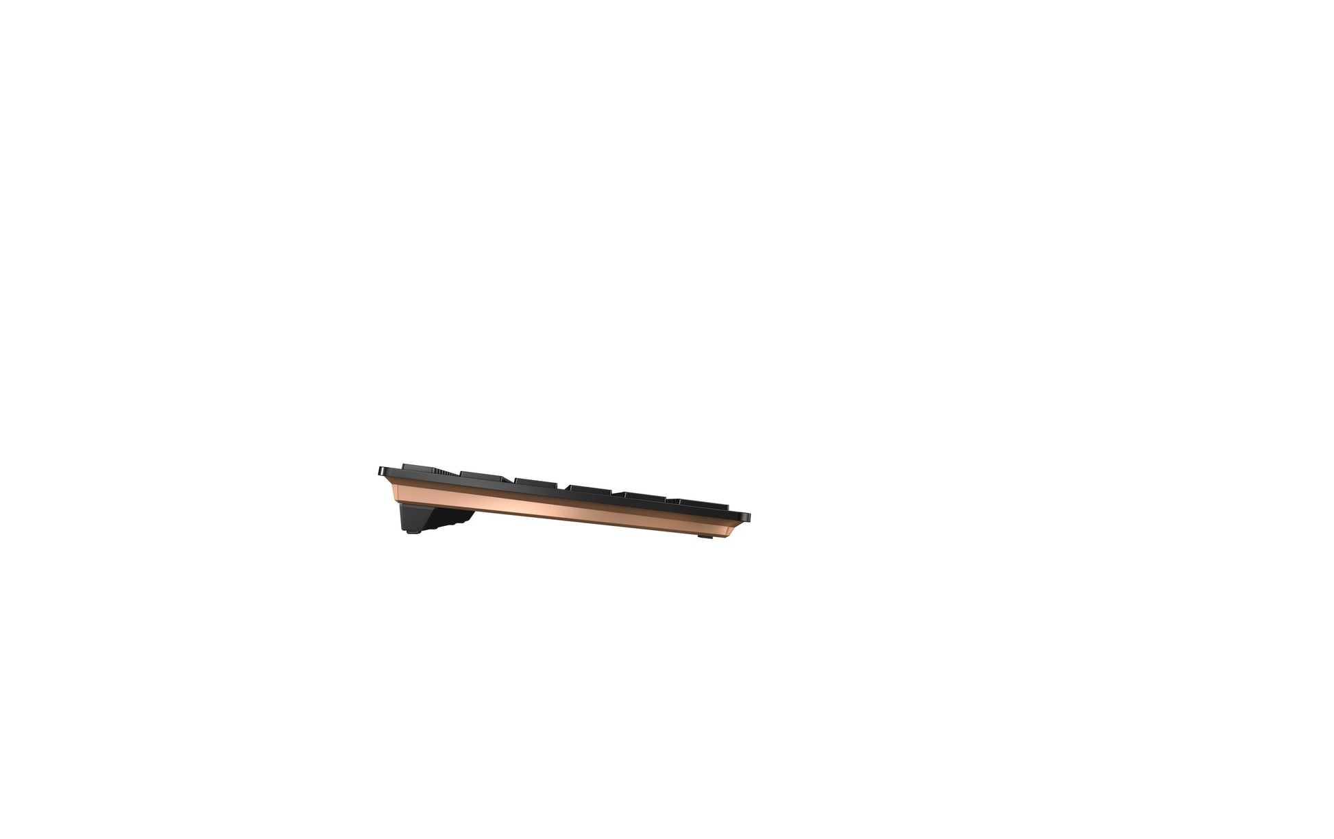 CHERRY Desktop DW 9100 SLIM – Tastatur, kabellos (Bluetooth), CH-Layout (DE-CH), aufladbar, Schwarz/Kupfer