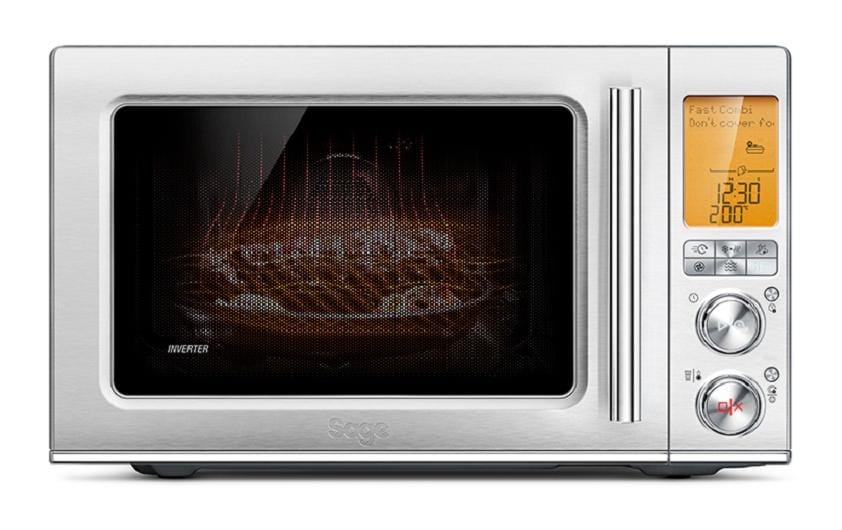 Sage Kombi-Mikrowelle Combi Wave SMO870BSS4QEU1 – 32 l, Grill & Heissluft, 1100 W – silber/edelstahl