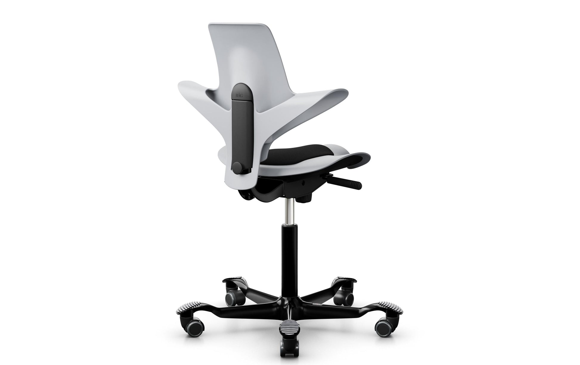 HÅG Bürostuhl Capisco Puls 8010 – Sitzhöhe 45–64 cm, 110 kg, Grau