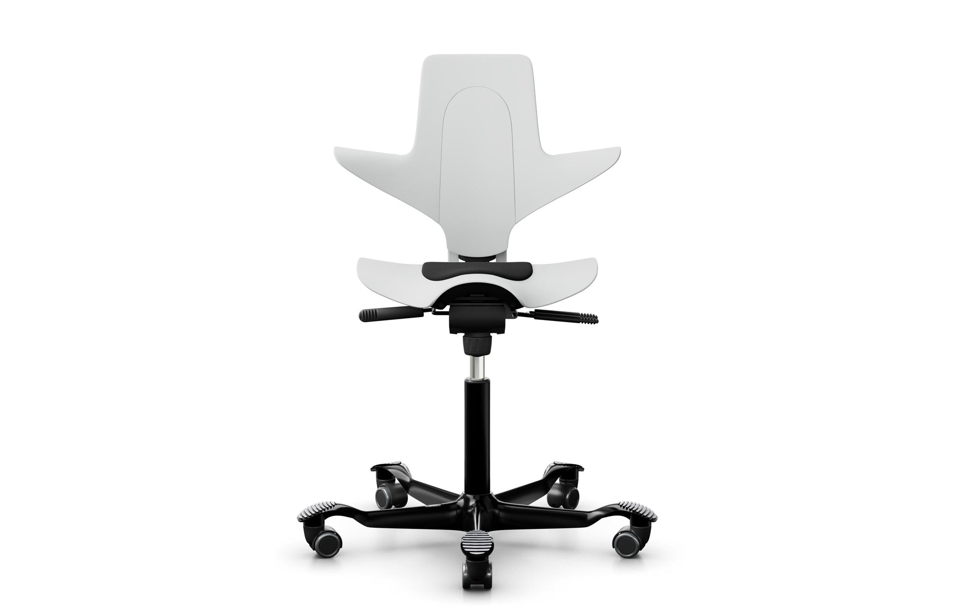 HÅG Bürostuhl Capisco Puls 8010 – 110 kg, Aluminium-Fuss, Weiss