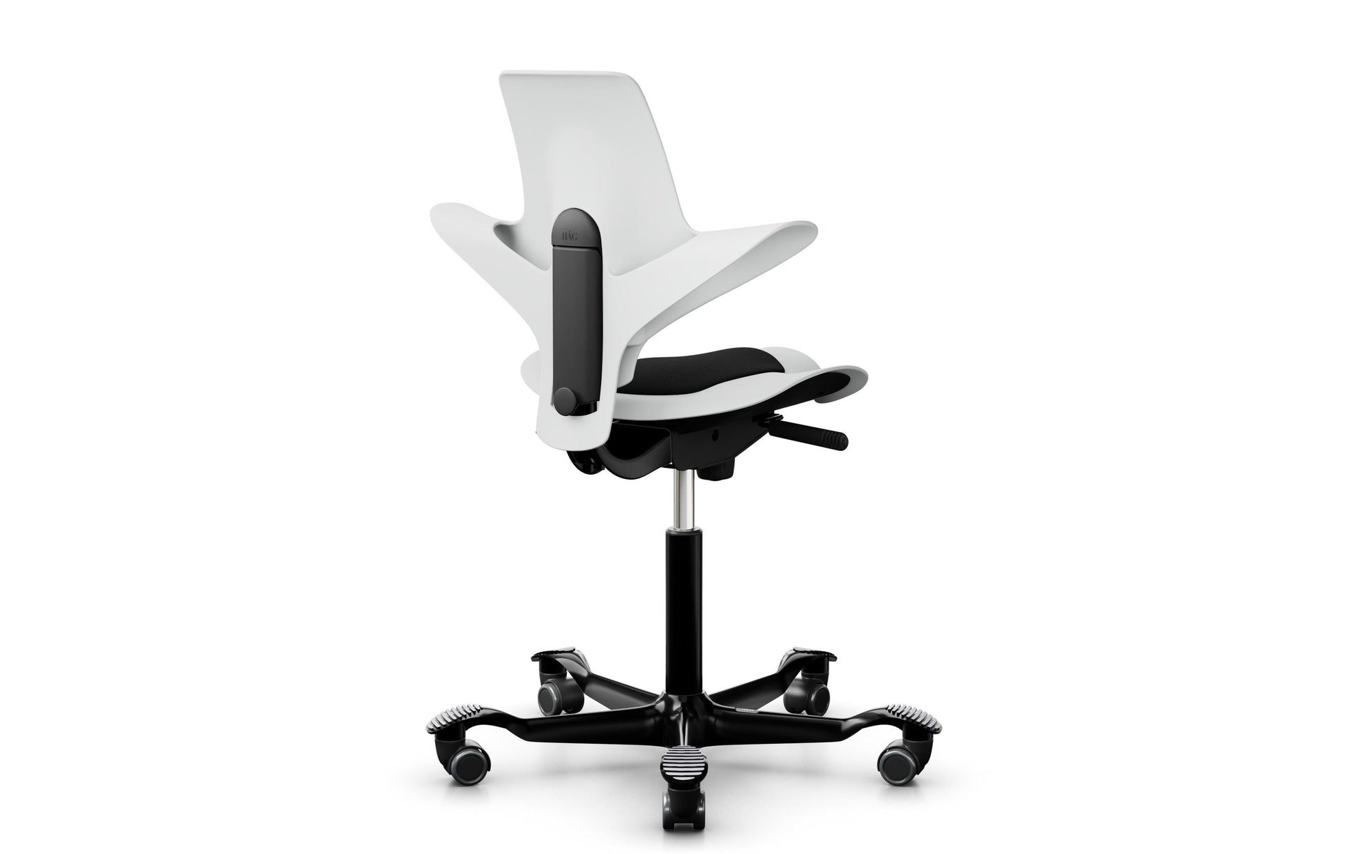 HÅG Bürostuhl Capisco Puls 8010 – 110 kg, Aluminium-Fuss, Weiss