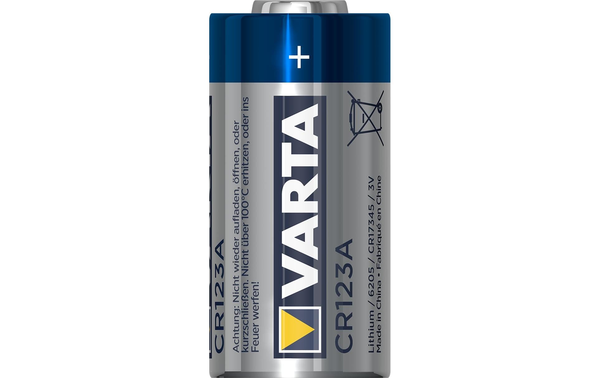 Varta CR123A Batterien, Lithium-Mangandioxid, 3 V – 10 Stk.