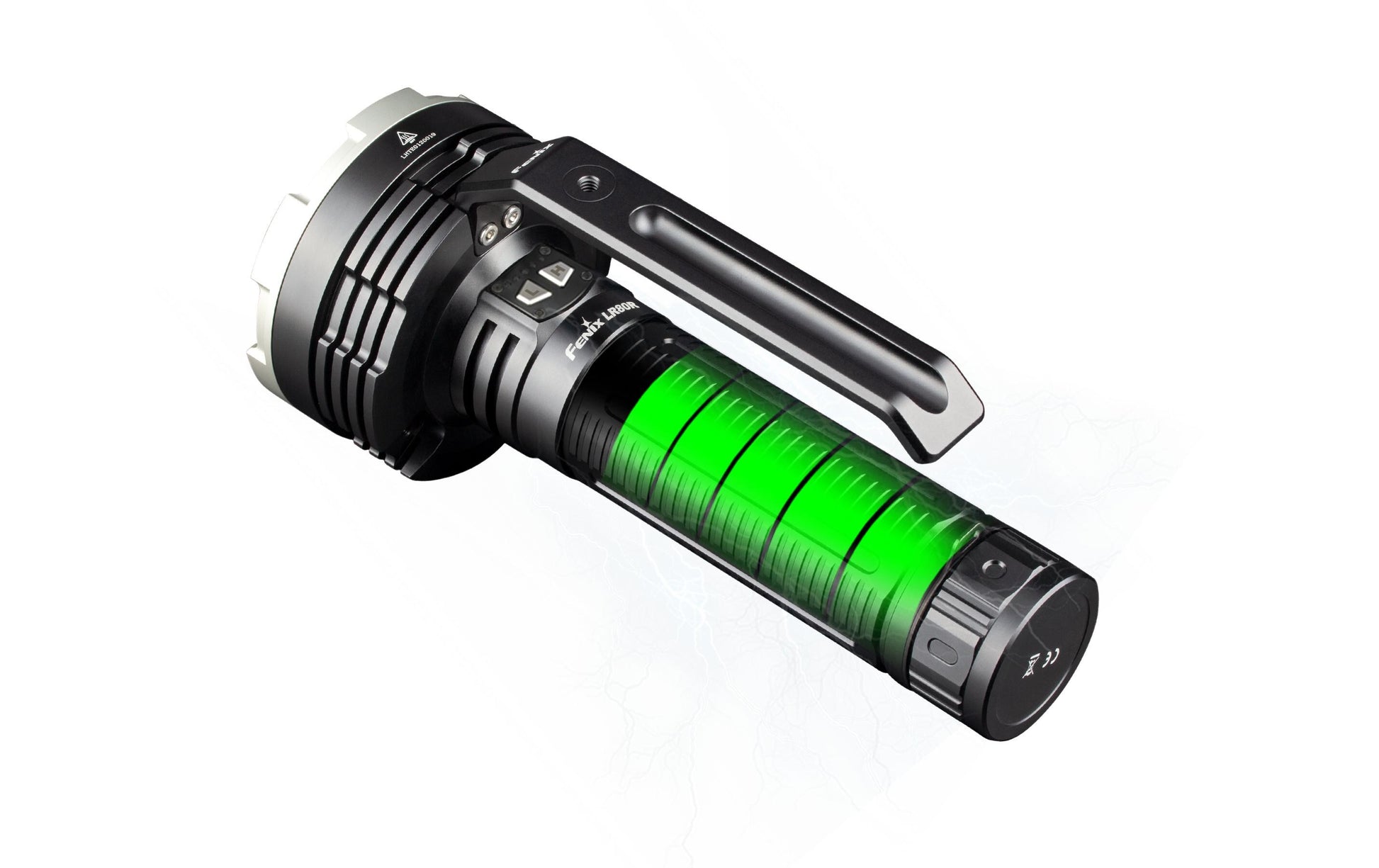 Fenix Taschenlampe LR80R – 18000 lm, 1130 m, USB, Akku 12000 mAh – Schwarz