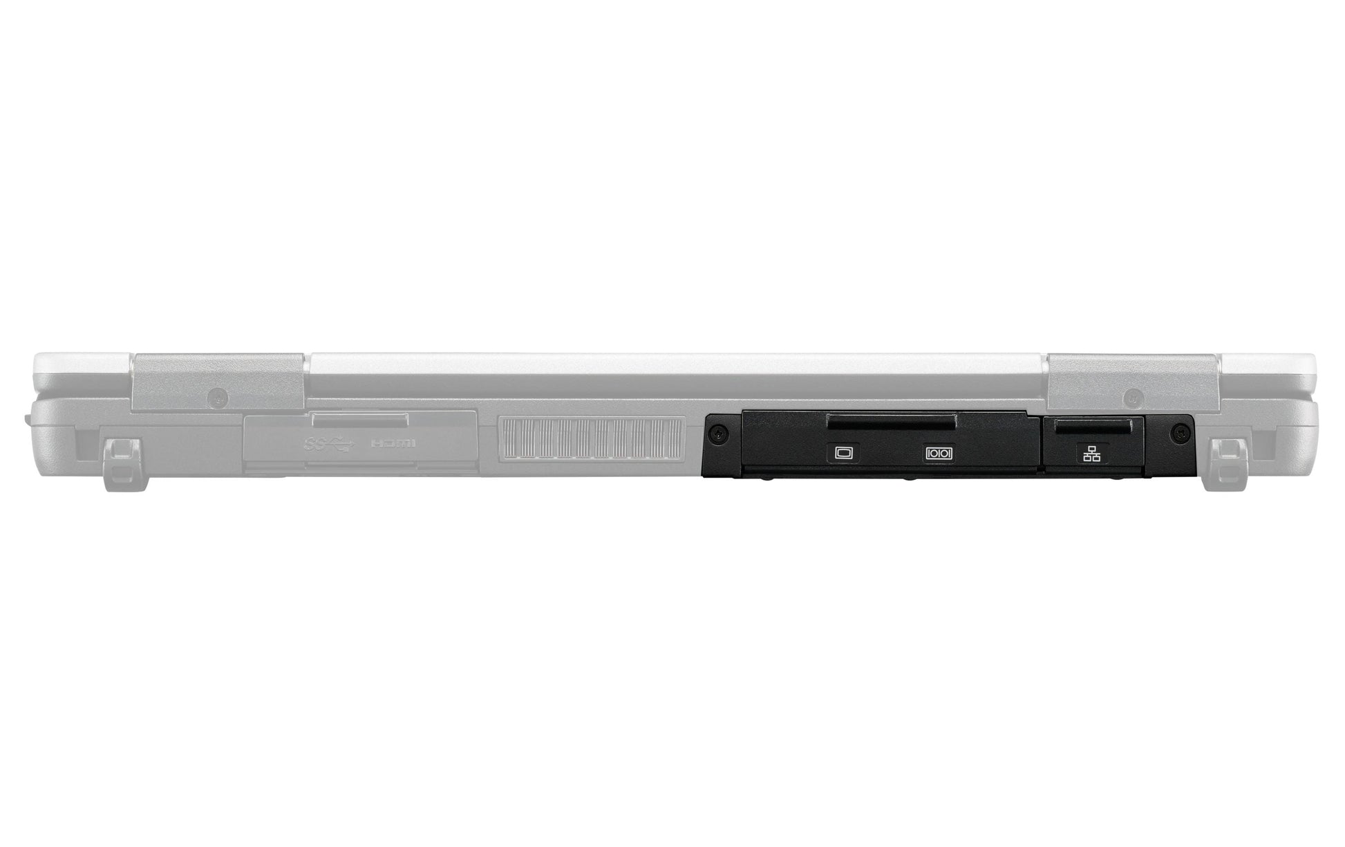 Panasonic Deckelplatte für Panasonic FZ-55 (Mk2, Mk3) – VGA, Seriell, 2. GLAN – Schwarz