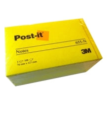 Post-it Haftnotizen – 127 × 76 mm – gelb, 100 Blatt/Block, 6er-Pack