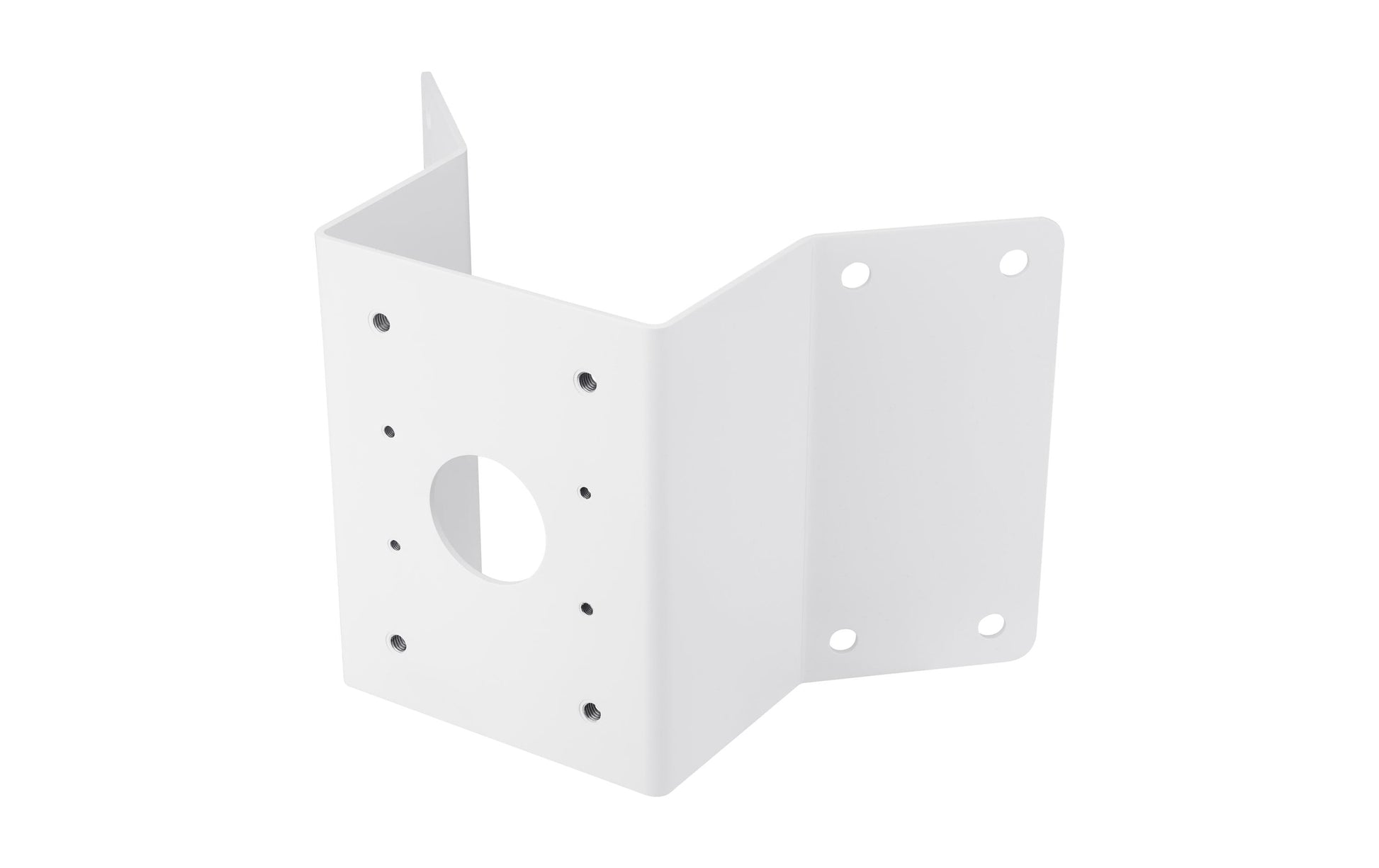 Hanwha SBP-300KMW1 Eckhalterung – Eckmontage, Aluminium, Vandalismusschutz, für XNV-6120R, Weiss