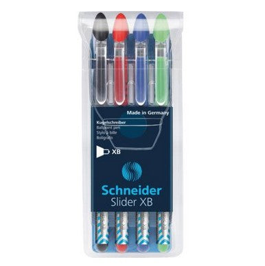 Schneider Schreibgeräte Schneider Kugelschreiber – transparent, Kunststoff – 4 Stk.