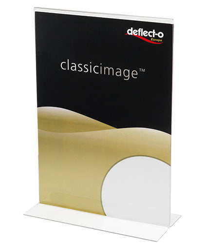 Deflecto Tischaufsteller – für A5 – Hochformat – Transparent – Polystyrol (PS) – 149×211×80 mm