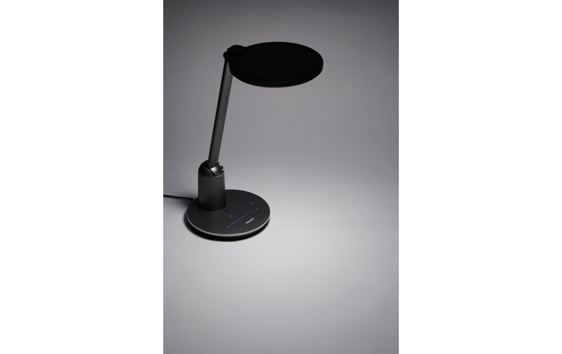 Philips by Signify Philips Tischleuchte Einstein – 3000–5500 K, 630 lm, 15 W, dimmbar, SceneSwitch, grau