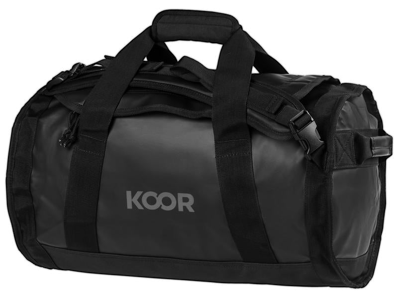KOOR Sporttasche – 30 l, aus rPET, schwarz, 30,5 × 40 × 50 cm
