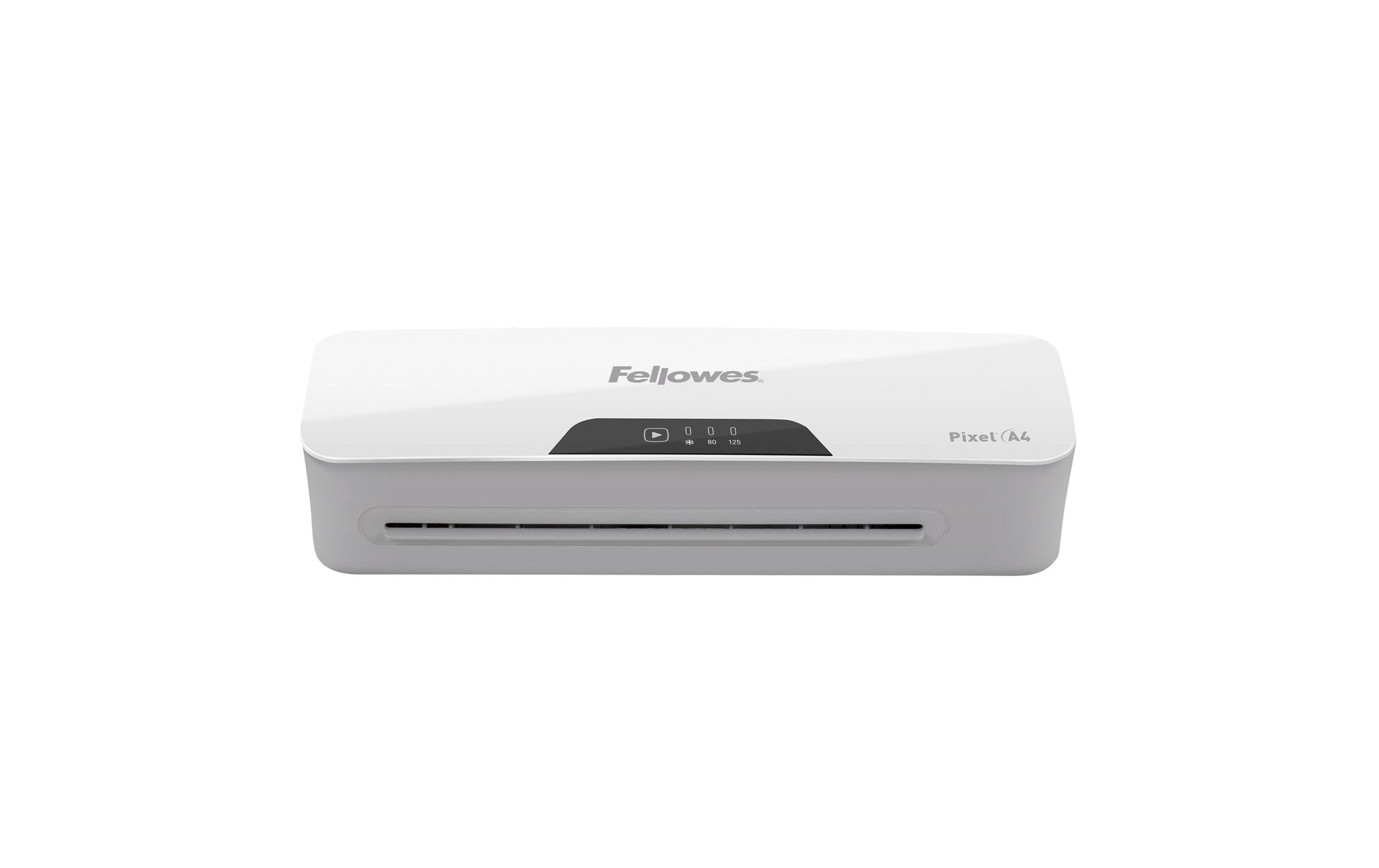 Fellowes PIXEL Laminiergerät A4 – 2-Rollen, 75–125 µm, Kaltlamination, Aufheizzeit 3 Min., Weiss