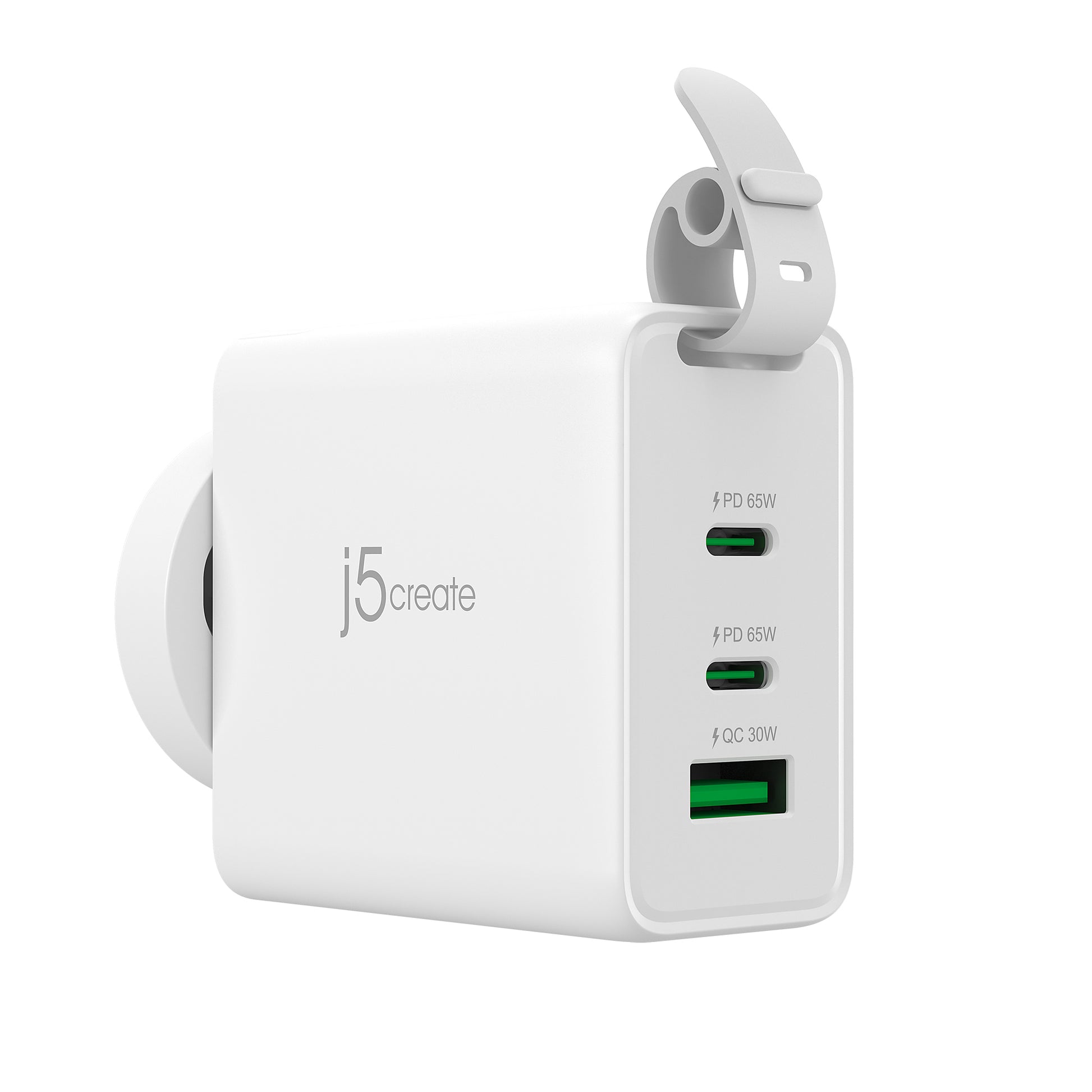 j5create Ladegerät – 65 W, 3× USB-C, GaN