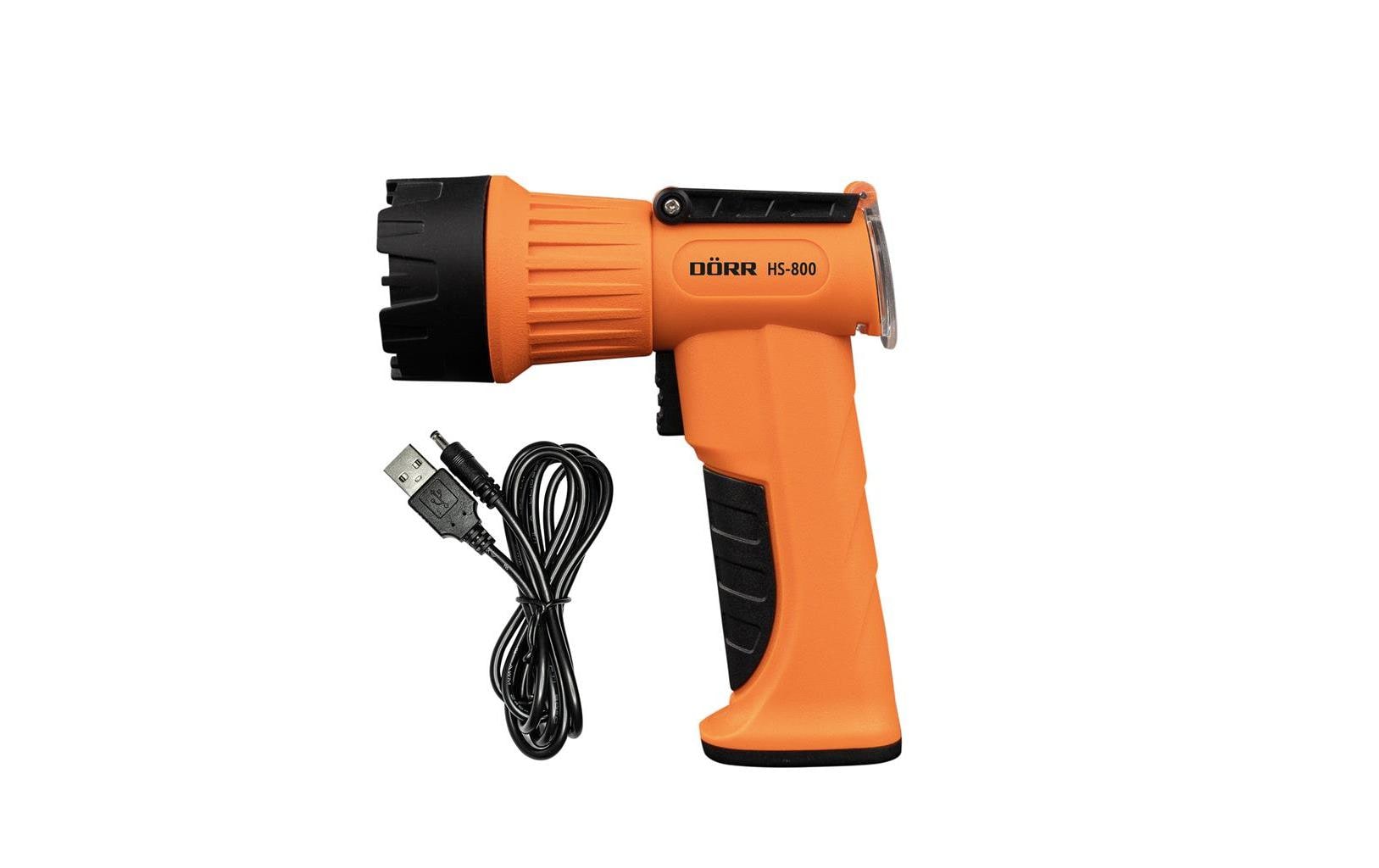 Dörr Taschenlampe HS-800 – 800 lm, 600 m, IP66, Akku 4400 mAh – Orange
