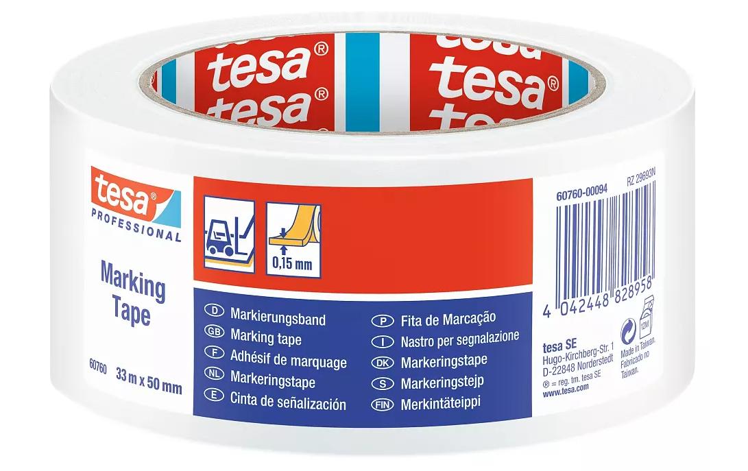 TESA Putzband, Weiss – 50 mm × 33 m, PVC