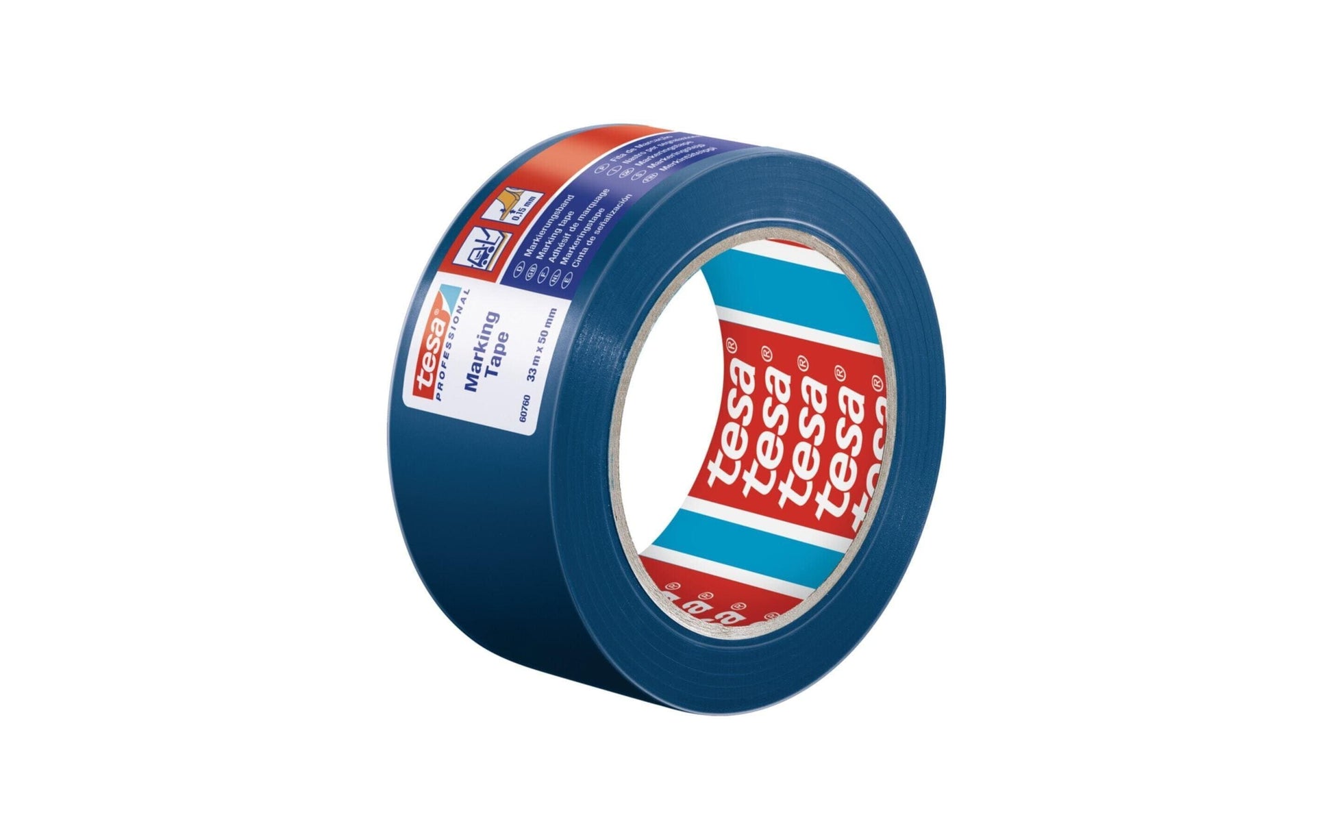 tesa Vinylband – 50 mm × 33 m, blau