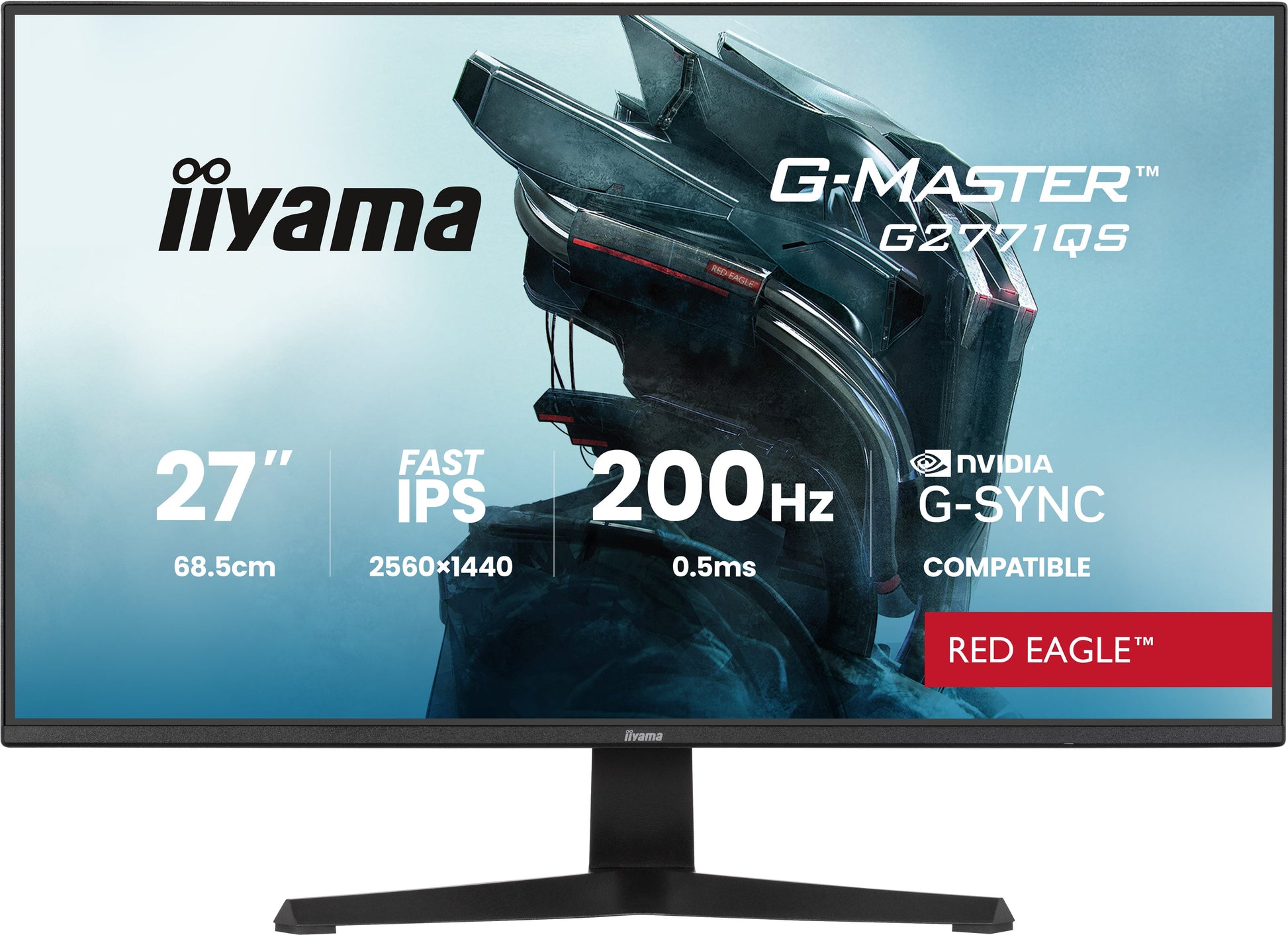 iiyama G2771QS-B1 – Monitor, 27", IPS, 200 Hz, Adaptive Sync (G-SYNC), 0,5 ms