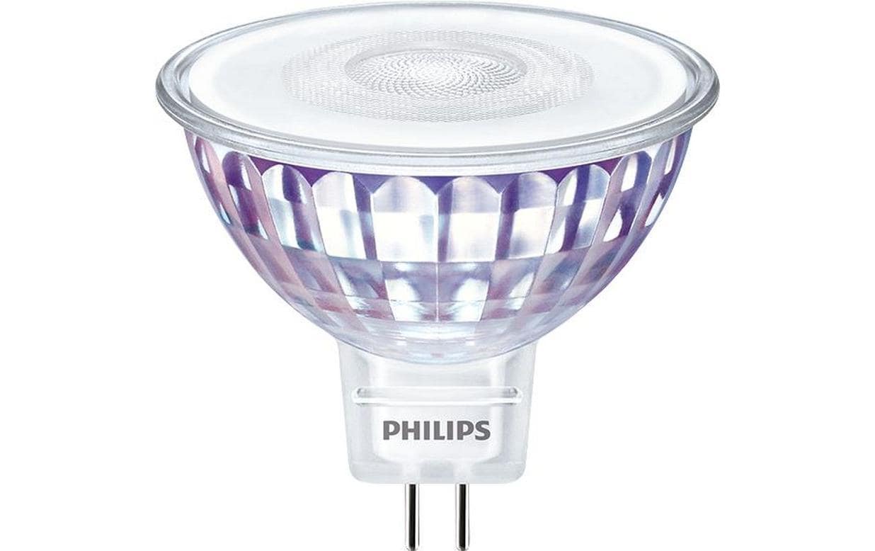 Philips MAS LED-Reflektor MR16 GU5.3 – 7,5 W dimmbar, 660 lm, 4000 K neutralweiss, für Niedervolt, transparent