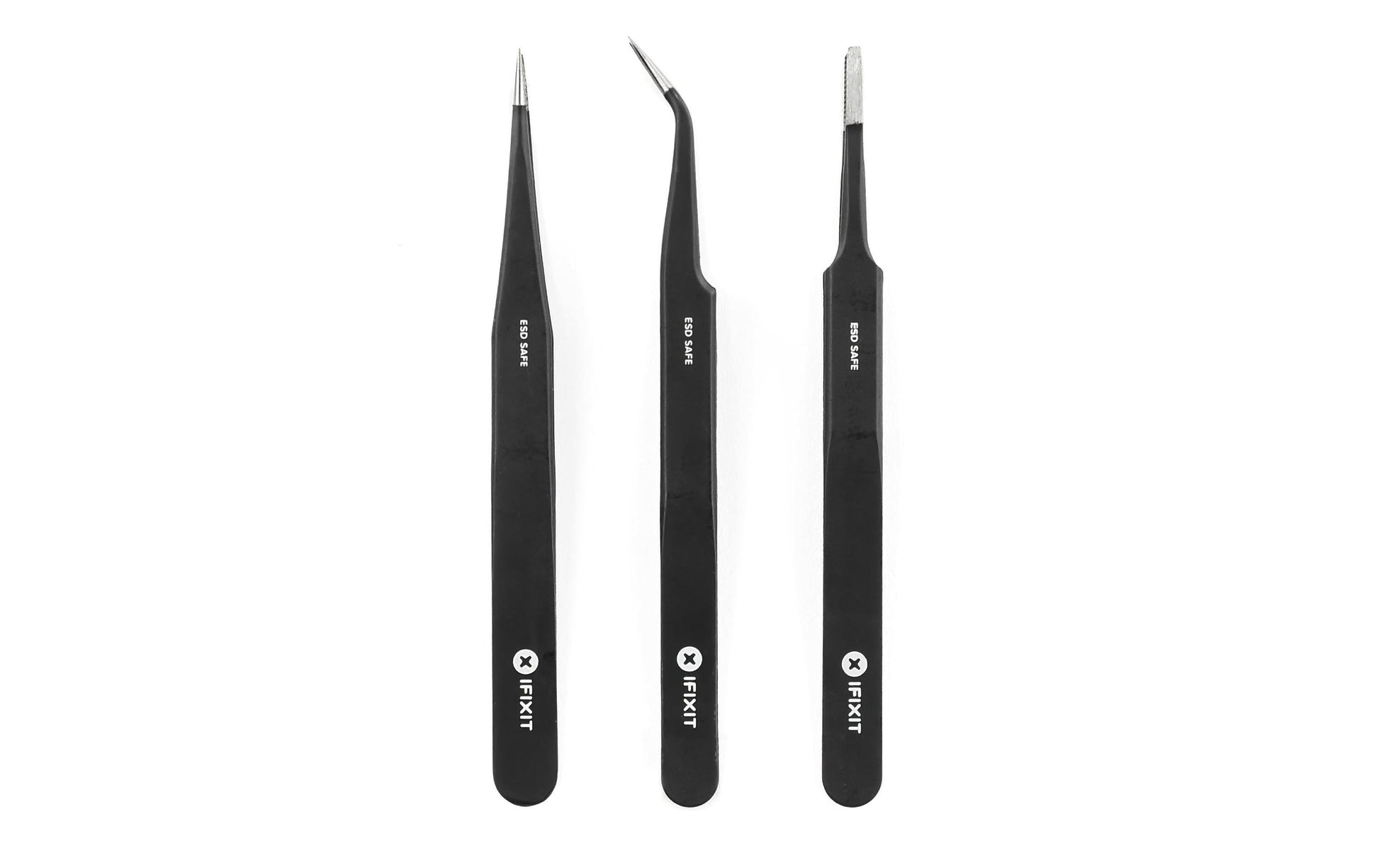 iFixit Pinzette, 127 mm, 3-teilig, Hülle – EU145060-3