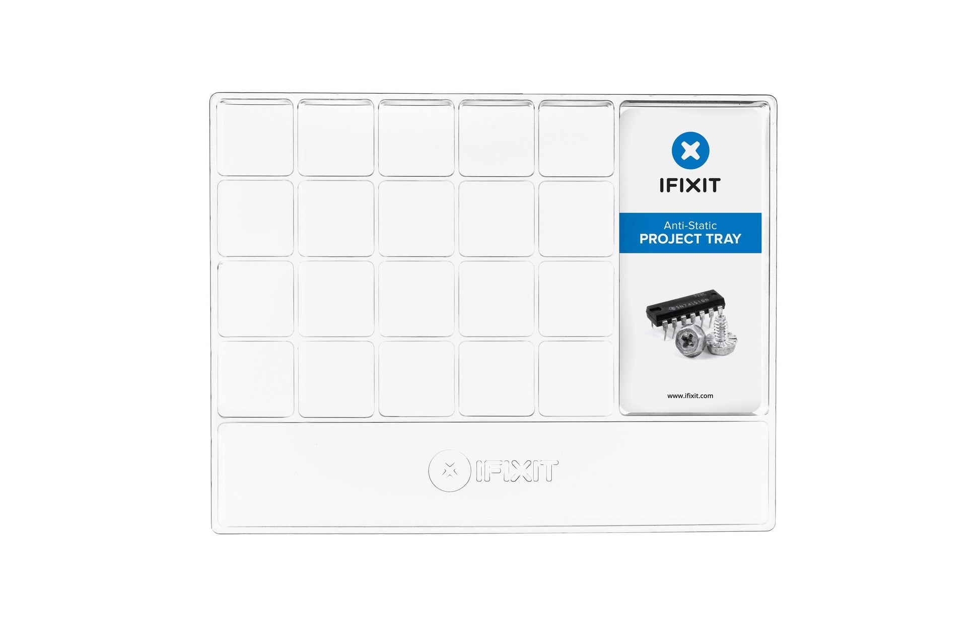 iFixit Kleinteilebox/-einsatz 20 Fächer – Weiss, Kunststoff, B 280 × H 215 × T 13 mm