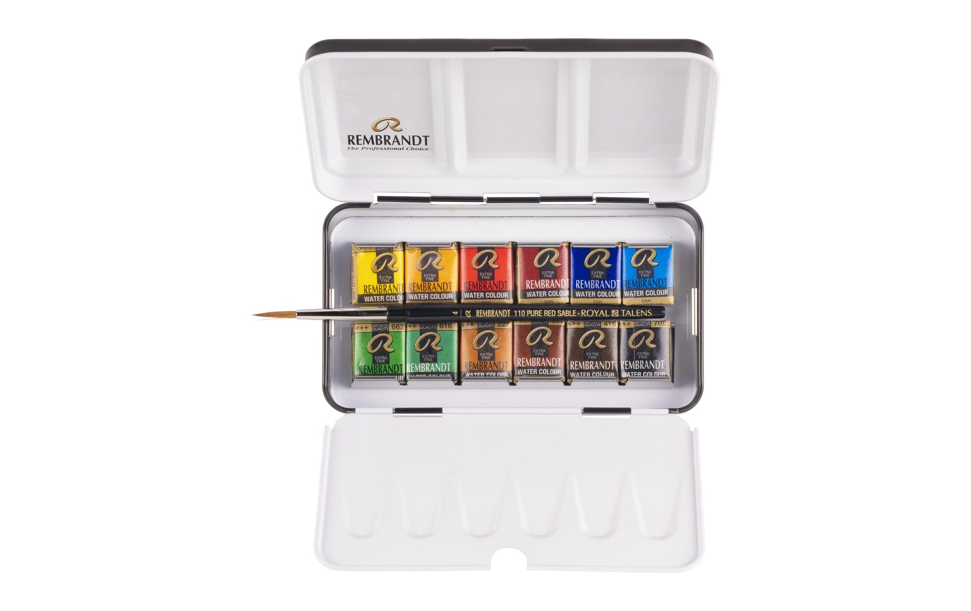 Royal Talens Rembrandt – Aquarellfarbe – Set – 12 Farben, mit Umsteckpinsel