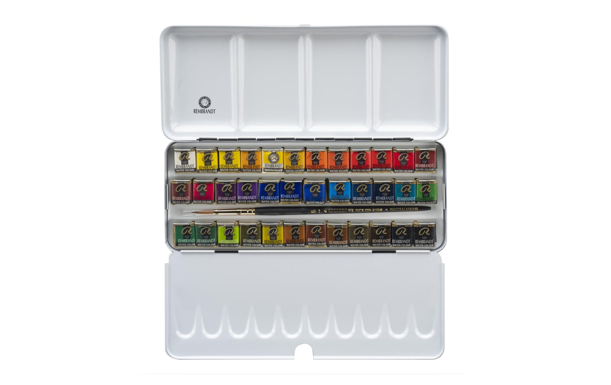 Royal Talens Rembrandt – Aquarellfarbe – Metalletui – Set – 36 Farben, 36 × 10 ml, inklusive Pinsel