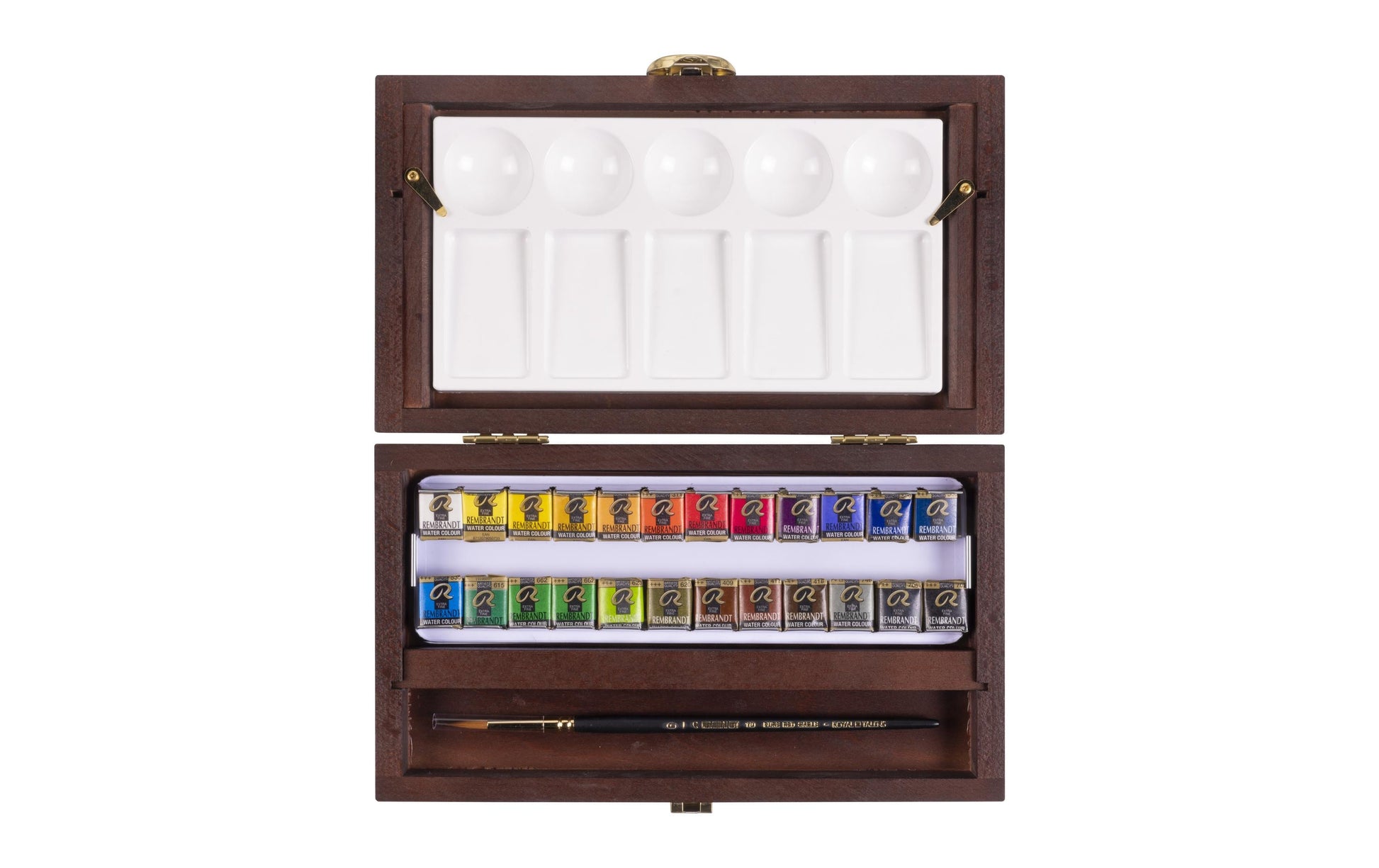 Royal Talens Rembrandt – Malkasten – Set – 24 Farben, inklusive Anmischpalette und Pinsel