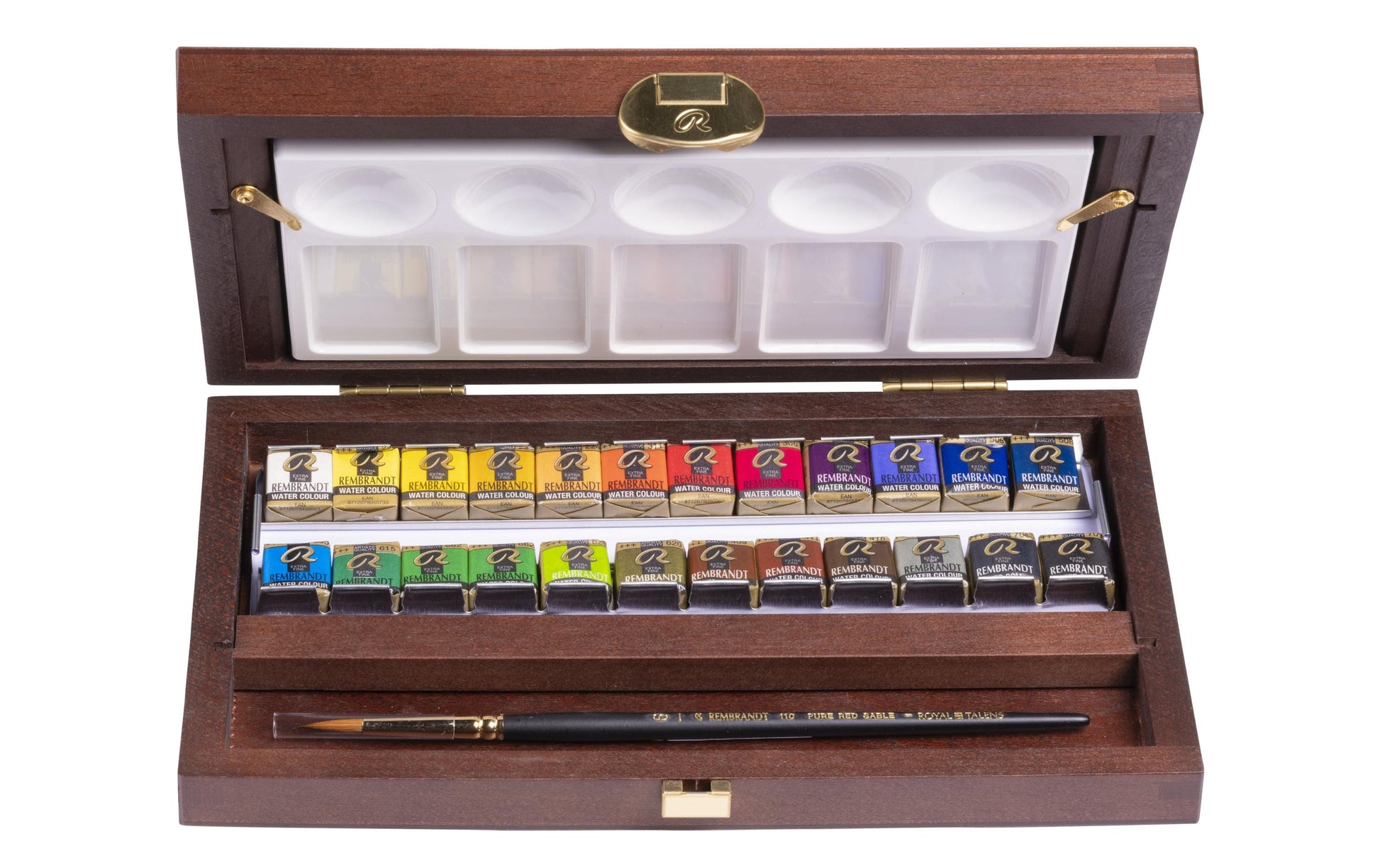 Royal Talens Rembrandt – Malkasten – Set – 24 Farben, inklusive Anmischpalette und Pinsel