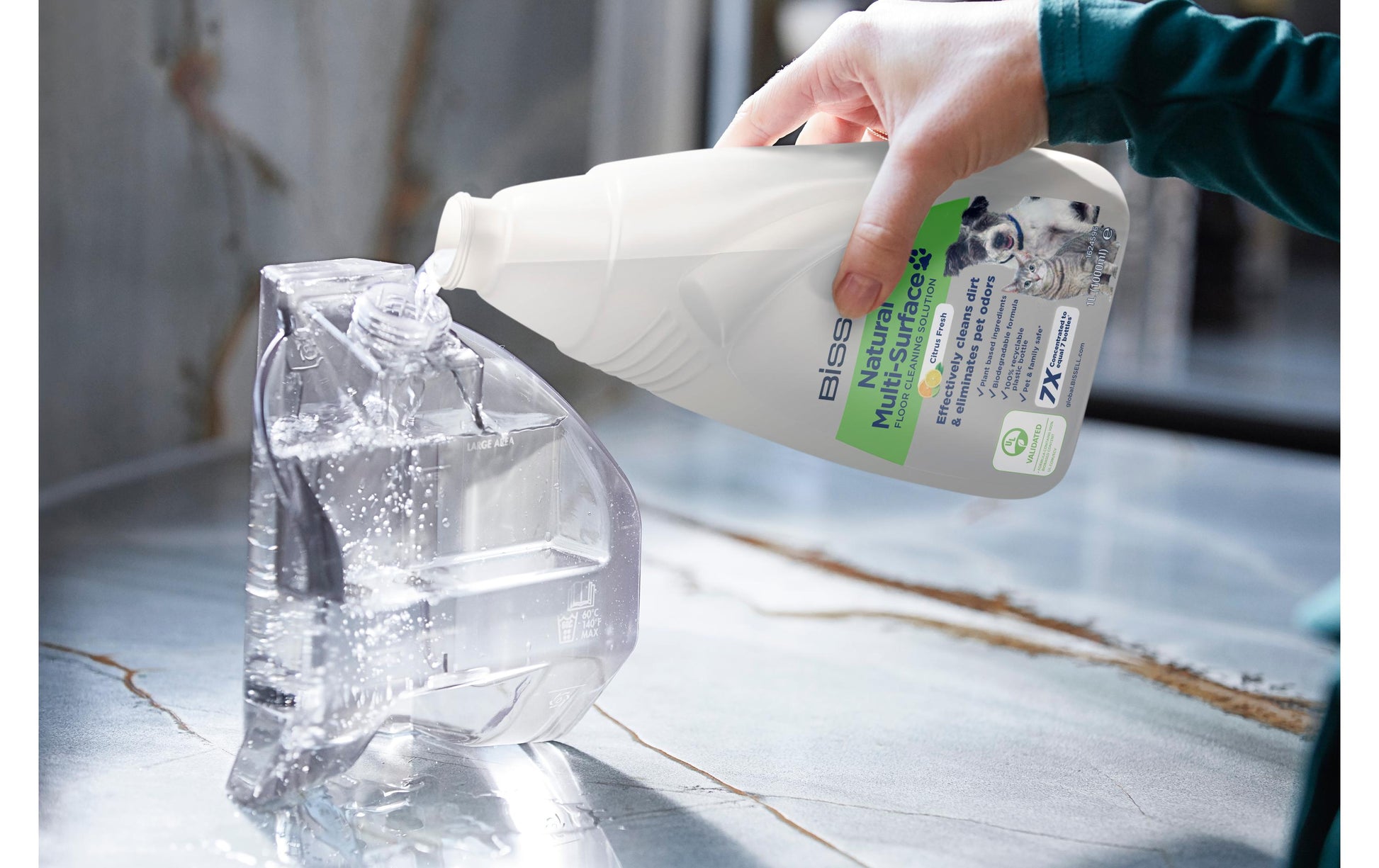 Bissell Multi SuFa Pet 3122 Bodenreiniger für Dampfreiniger für CrossWave/SpinWave – Flüssigkeit – 1 l