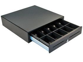apg Solutions VB320-BL1616-B5 – Kassenladen-Einsatz, 4 Scheine/8 Münzen, 411,5 × 414 mm, Schwarz