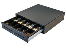 apg Solutions VB320-BL1616-B5 – Kassenladen-Einsatz, 4 Scheine/8 Münzen, 411,5 × 414 mm, Schwarz