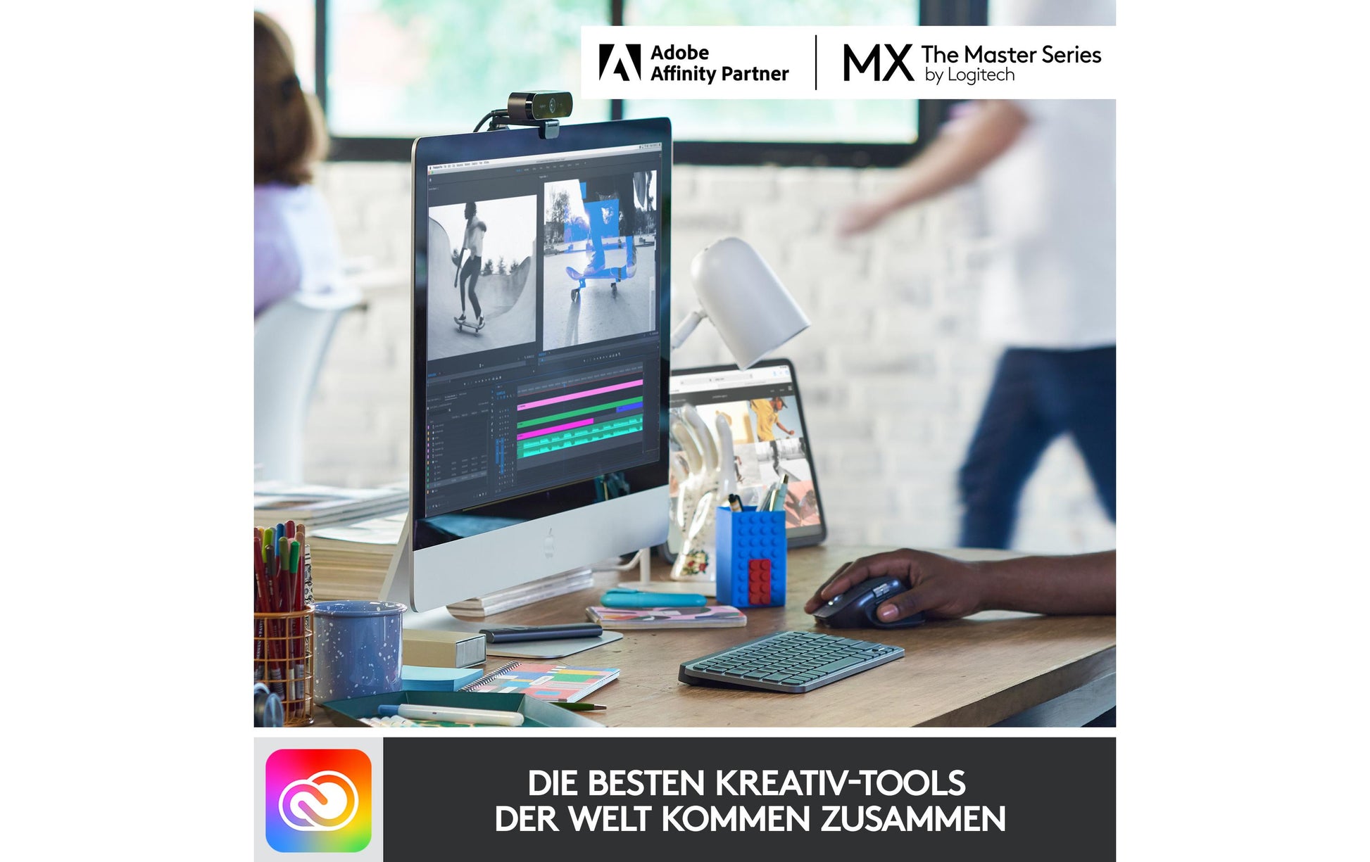 Logitech MX Keys Mini – Tastatur, kabellos (Bluetooth), CH-Layout (DE-CH), beleuchtet, Grau