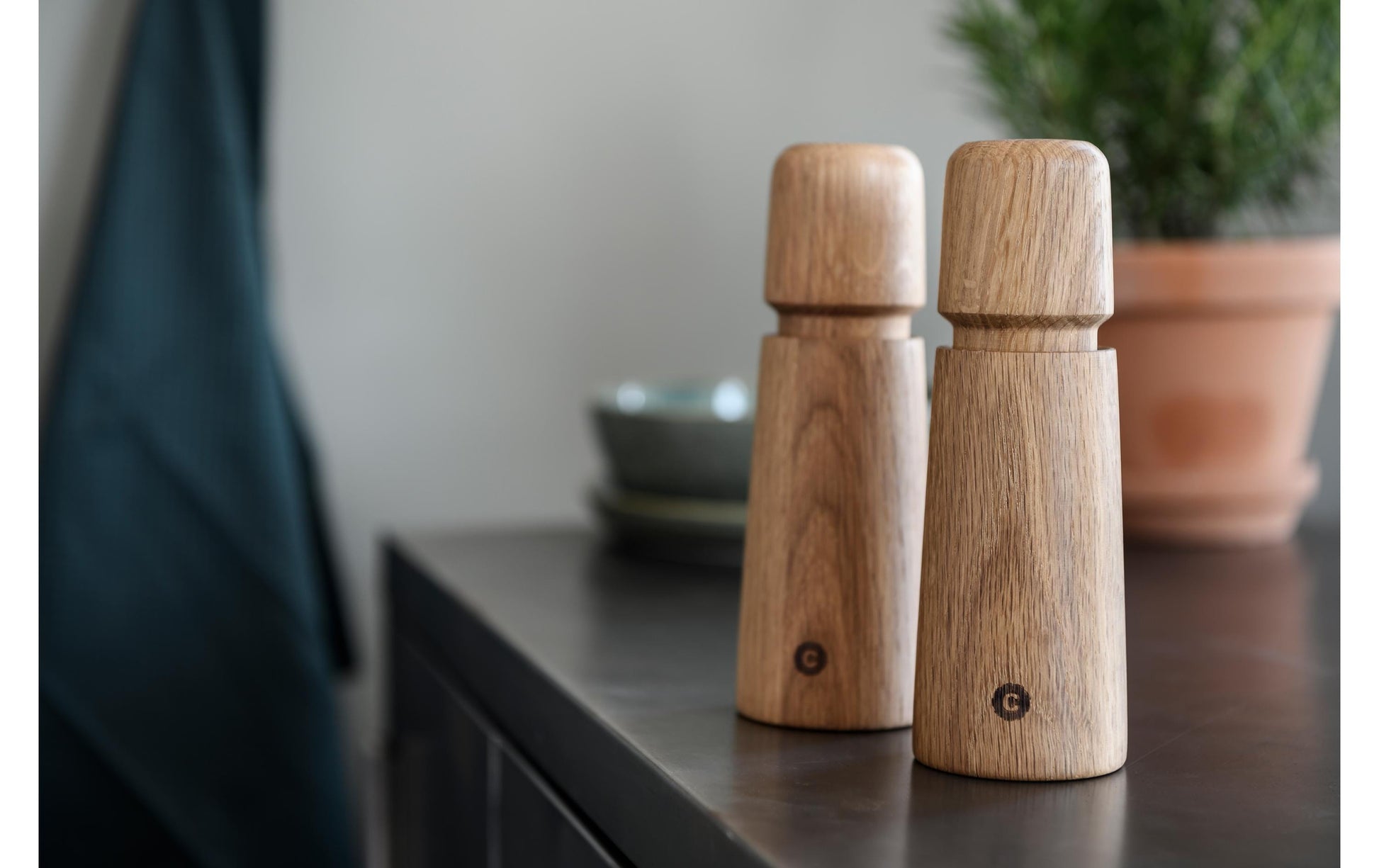 CrushGrind Salz-/Pfeffermühle 16,8 cm, Holz/Keramik, Eiche