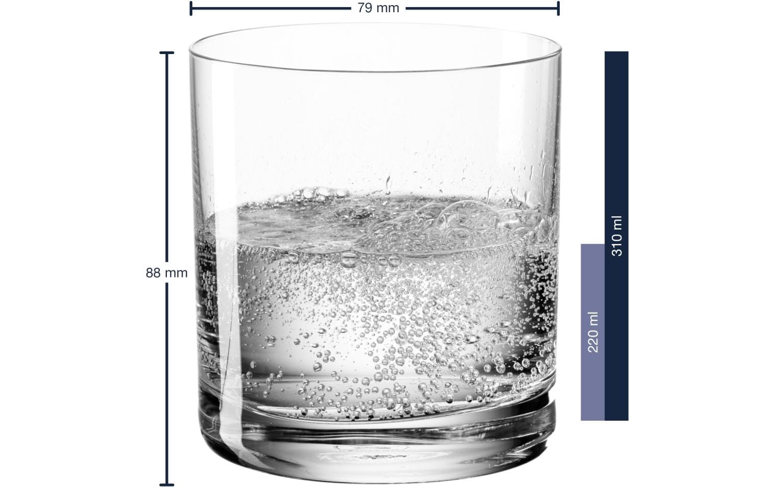 LEONARDO Trinkglas – 0,31 l, Kristallglas, Transparent, Spülmaschinenfest, Stossfest, 6 Stück