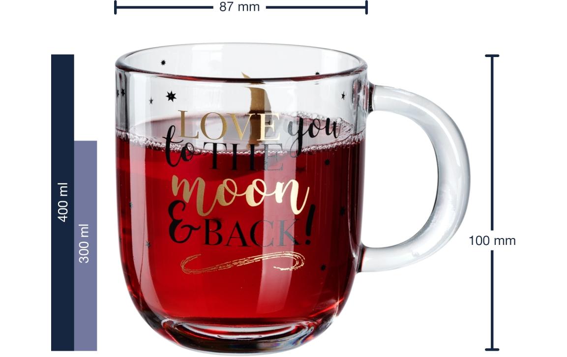 LEONARDO Kaffeetasse Emozione – 400 ml, Ø 8,7 cm, Kalk-Natron-Glas, spülmaschinenfest