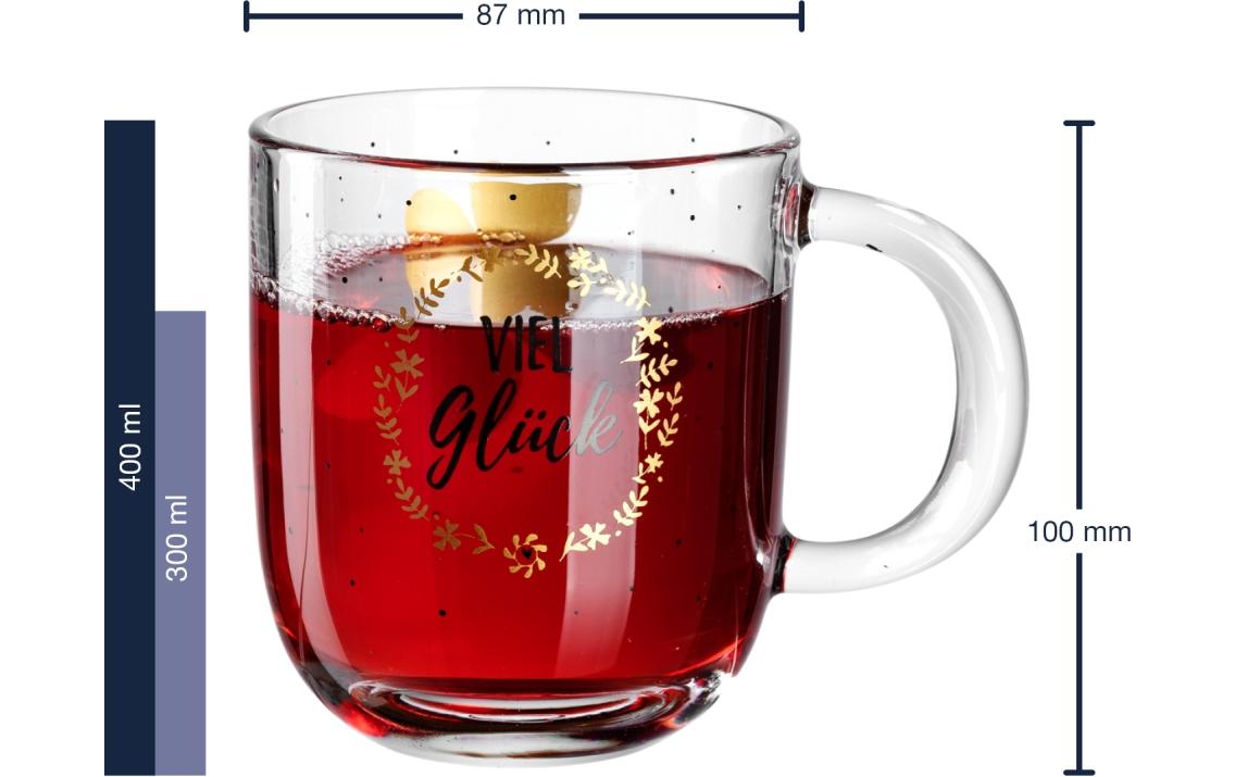 LEONARDO Kaffeetasse Emozione – 400 ml, Ø 8,7 cm, Kalk-Natron-Glas, spülmaschinenfest, mikrowellengeeignet