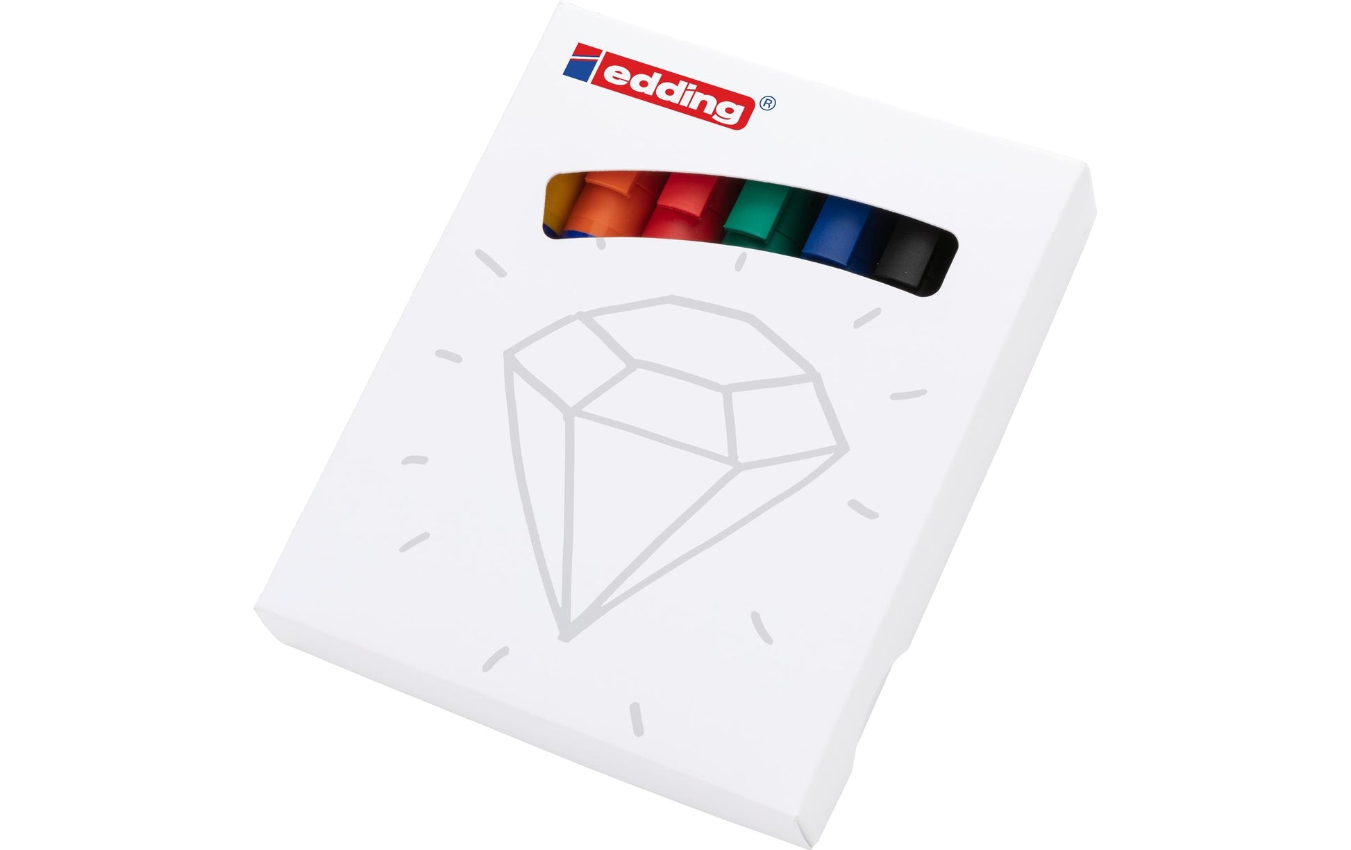 Edding Flipchart-Marker – 6 Farben, 7 Stk., wasserfest, nachfüllbar – für viele Oberflächen