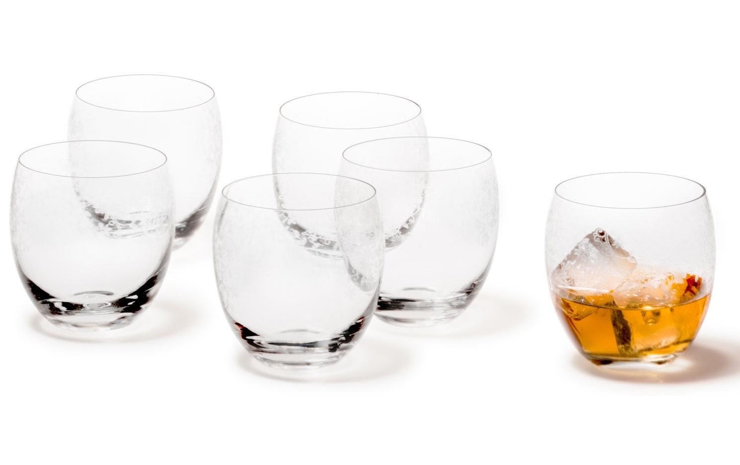 LEONARDO Whiskyglas – 0,40 l, Kristallglas, Transparent, Graviert, Spülmaschinenfest, 6 Stück