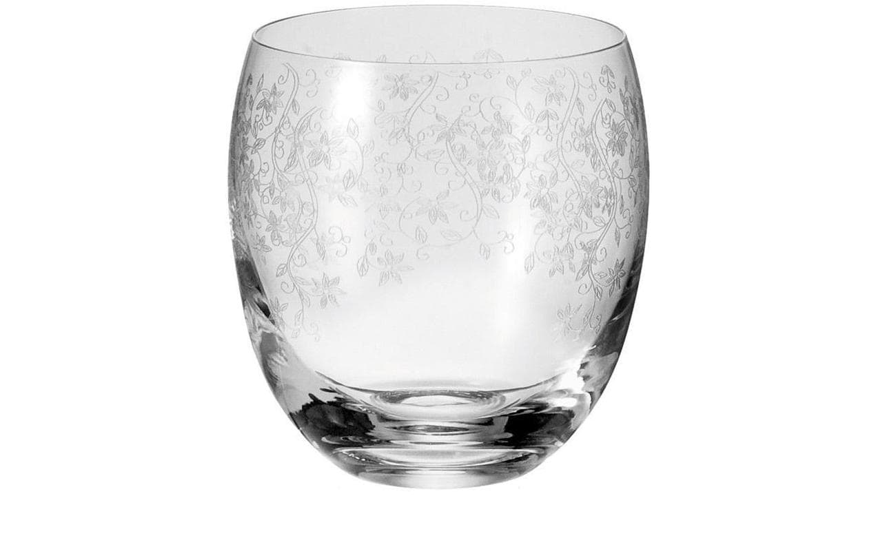 LEONARDO Whiskyglas – 0,40 l, Kristallglas, Transparent, Graviert, Spülmaschinenfest, 6 Stück