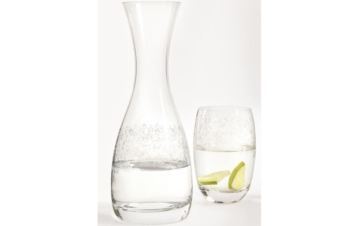 LEONARDO Karaffe – 0,75 l, Kristallglas, transparent, spülmaschinenfest, graviert, 1 Stück