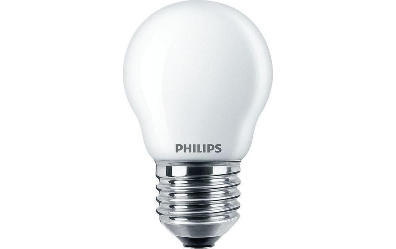 Philips LED-Leuchtmittel E27 P45 – Warmweiss 2700 K, 250 lm, 2,2 W – IP44 – 1 Stk. – CorePro